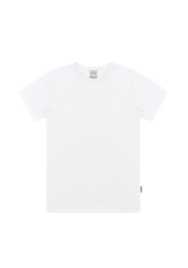 Camiseta Meia Malha Penteado Branco