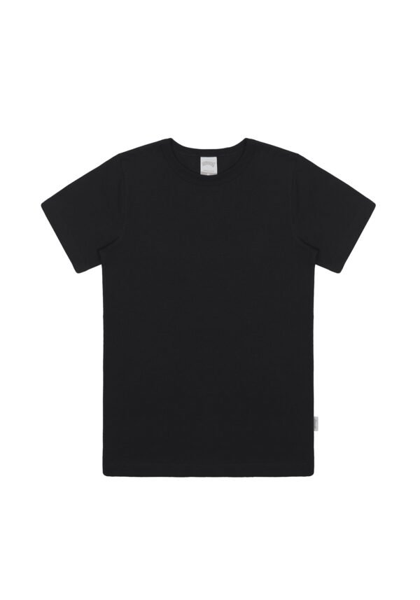 Camiseta Meia Malha Penteado Preto Reativo