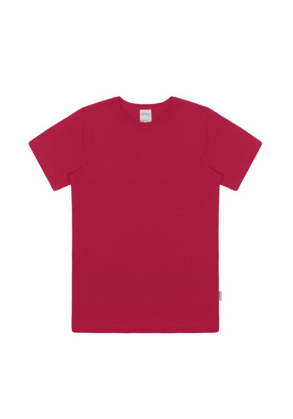 Camiseta Meia Malha Penteado Vermelho Stop Sign