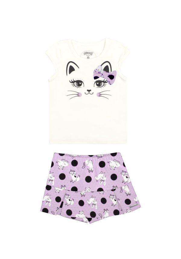 Conjunto Malha Cotton Nikko Coelha Fofa Lilas - Image 2