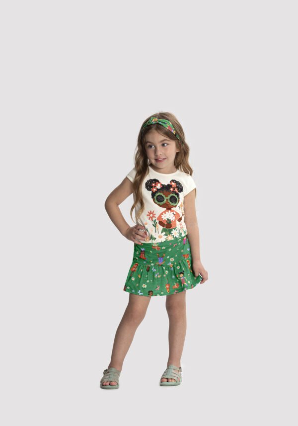Conjunto Cotton Meia Malha Penteado Jardim Verde - Image 3