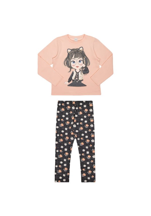 Conjunto Moleton Tulipa Preto - Alakazoo