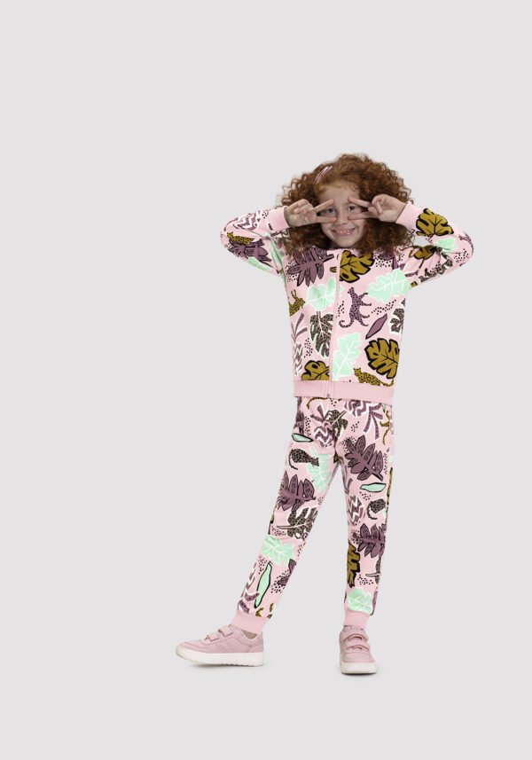 Conjunto Moleton Felpado Safari Kids Rosa - Alakazoo - Image 2