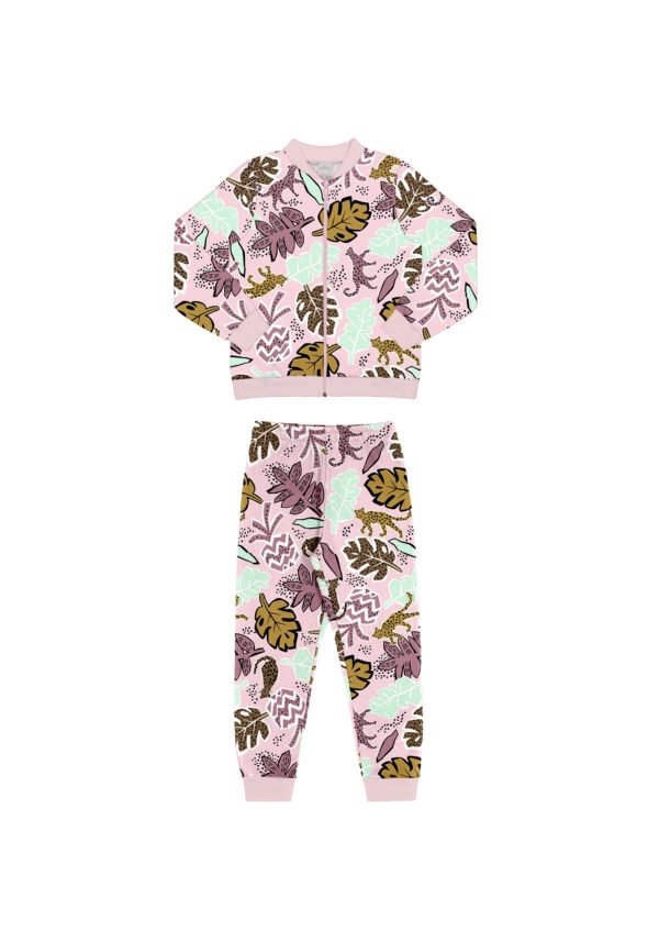 Conjunto Moleton Felpado Safari Kids Rosa - Alakazoo