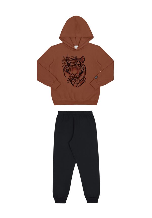 Conjunto Moleton Felpado Laranja Ferrugem - Alakazoo